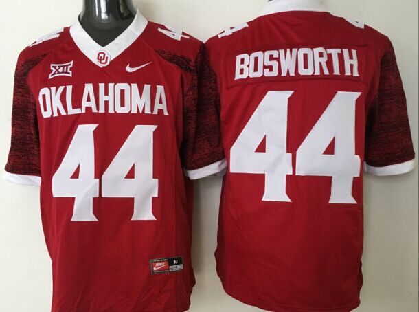 Men Oklahoma Sooners #44 Bosworth Red Nike 2025 NCAA Jersey style 1->ncaa teams->NCAA Jersey